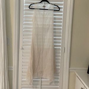 Melody - Blueblue Sleeveless Long Double Layer Crinkled Mesh Dress Sz S